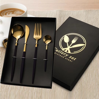 Alta Valor Estético Servidor de mesa de acero oxidado Conjunto de 4 piezas Impresión a color Regalos de novedad