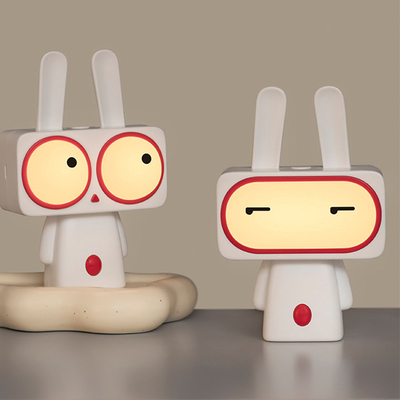 Bobi Conejo Dormido Luz Nocturna Personalizada Luz de Escritorio de dibujos animados para el Día de los Inocentes
