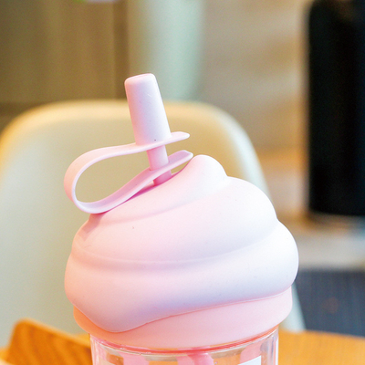 Taza de helado de paja Tendencia creativa Taza de agua de gran capacidad para el aprecio de los empleados