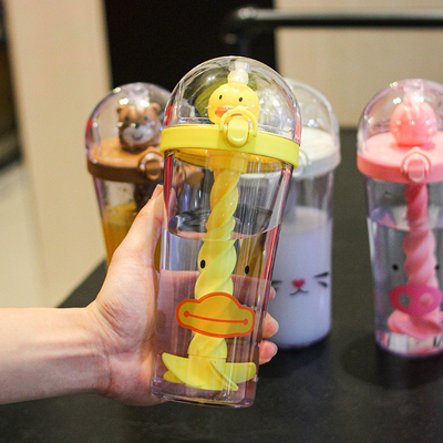2 gráficos en color Copa de paja de pato amarillo perfecto regalo para clientes de agencias de viajes