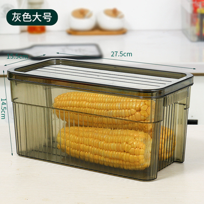 Almacenamiento apilable para verduras y frutas en refrigerador transparente de lujo