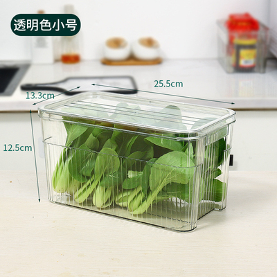 Almacenamiento apilable para verduras y frutas en refrigerador transparente de lujo