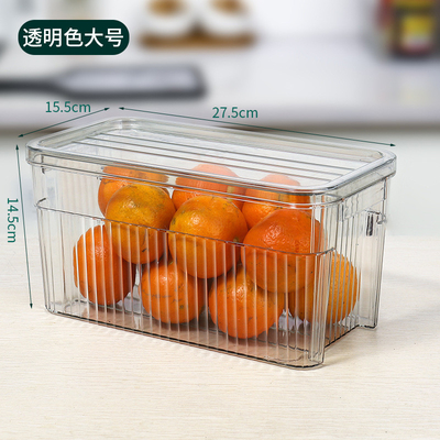 Almacenamiento apilable para verduras y frutas en refrigerador transparente de lujo