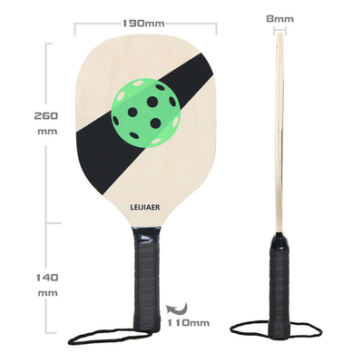 2 raquetas de madera y 2 pelotas de madera esenciales para promocionar su oficina