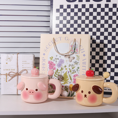 Taza de cerámica con tapa Sorprende a tu mejor amiga en su cumpleaños