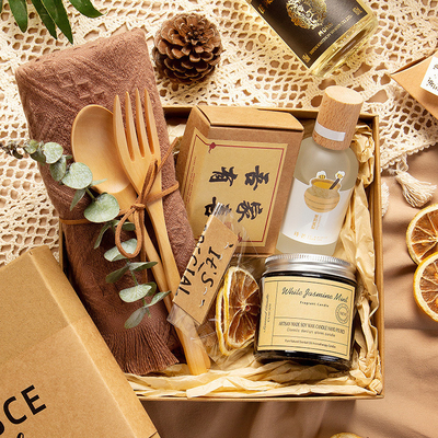 Caja de regalos con gestos de mano de estilo forestal regalos novedosos para damas de honor y padrino