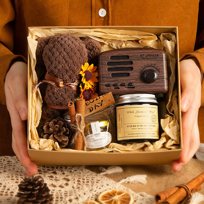 Caja de regalos con gestos de mano de estilo forestal regalos novedosos para damas de honor y padrino