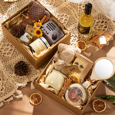 Caja de regalos con gestos de mano de estilo forestal regalos novedosos para damas de honor y padrino