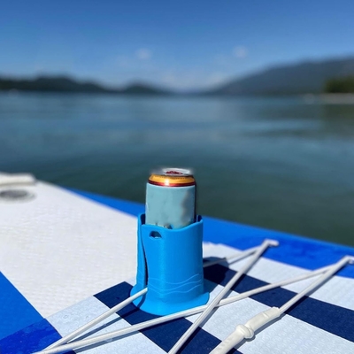 Artesanías de resina azul Kayak soporte de bebida para tabla de surf y botella de agua 2024 idea de regalo