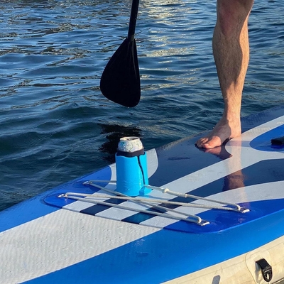 Artesanías de resina azul Kayak soporte de bebida para tabla de surf y botella de agua 2024 idea de regalo