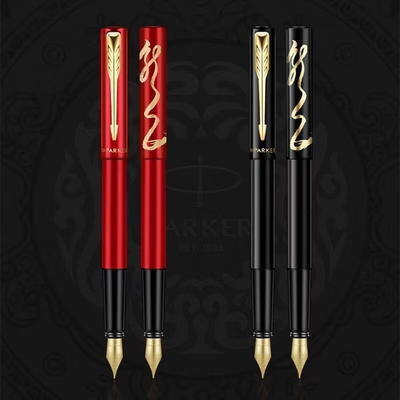 Escrito suave de oro clip de tinta de bolígrafo para el negocio caja de regalos negro rojo edición especial