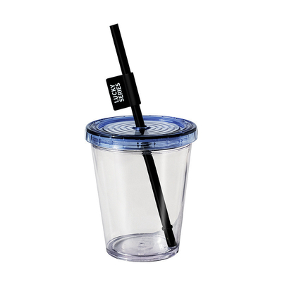 Impresión UV Taza de café de paja de refrigeración fría de verano con tapa Taza práctica y elegante