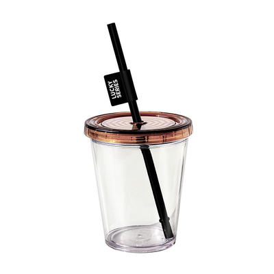 Impresión UV Taza de café de paja de refrigeración fría de verano con tapa Taza práctica y elegante