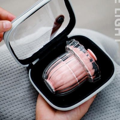 Hotel y Resort Sakura Set de té de viaje de vidrio rosa Bolsa de té portátil Una olla Dos tazas Regalos de recuerdo del Día de la Diosa