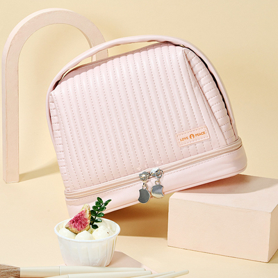 Productos de oficina Separación seca y húmeda Bolsa cosmética en color dulce para la forma personalizada