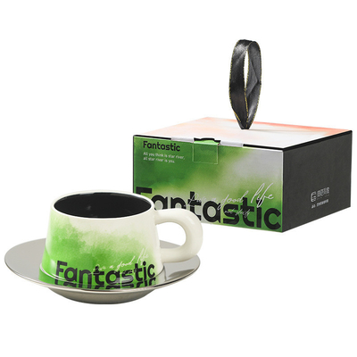 Capacidad Taza de agua Taza de arte Latte grande en la serie Fantesi para regalos de negocios personalizados