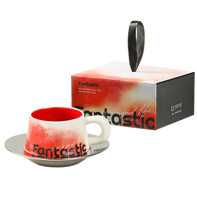 Capacidad Taza de agua Taza de arte Latte grande en la serie Fantesi para regalos de negocios personalizados