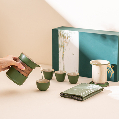 Presentación Conjunto de regalos Logotipo del cliente Conjunto de té Tetera Master Cup Taza de té*3 Toalla de té*1