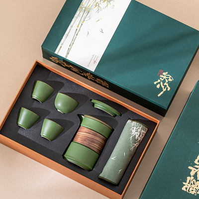 Presentación Conjunto de regalos Logotipo del cliente Conjunto de té Tetera Master Cup Taza de té*3 Toalla de té*1