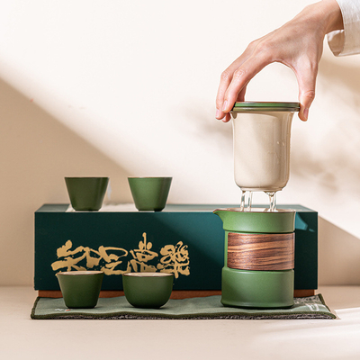 Presentación Conjunto de regalos Logotipo del cliente Conjunto de té Tetera Master Cup Taza de té*3 Toalla de té*1