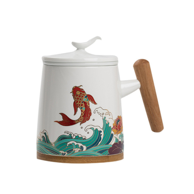Conjunto de té de cerámica personalizado para imprimir regalos y logotipos para compañeros de negocios