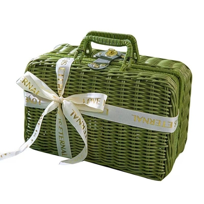 Cesta de uva verde regalo portátil funcional para las relaciones de los ex alumnos / reuniones de clase