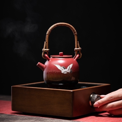Xianhe Yangwen Tetera Alcohol Lámpara de té Calentador Conjunto Regalo de Negocios con 1 Impresión a Color