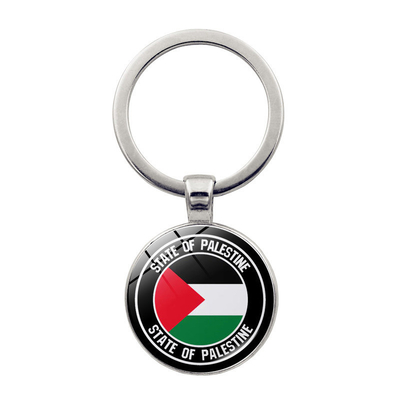 Cadenas de llaves de la bandera nacional colgante llavero de cristal joyería mapa tendencia actual