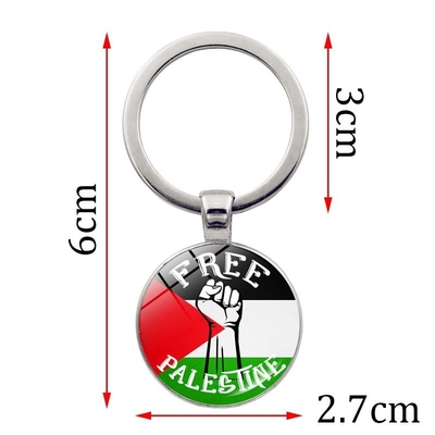 Cadenas de llaves de la bandera nacional colgante llavero de cristal joyería mapa tendencia actual