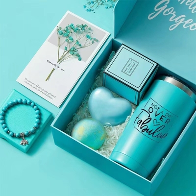 2 Color Impreso Blue Set Regalo Aromaterapia vela Balón de baño para el Festival del Día de la Madre