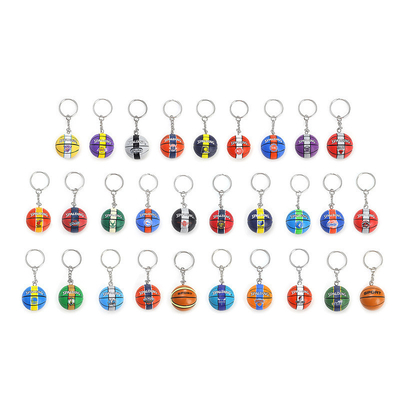 Deportes encuentran Actividad Regalos Silicona Mini Baloncesto Fútbol Volleyball Keychain colgante