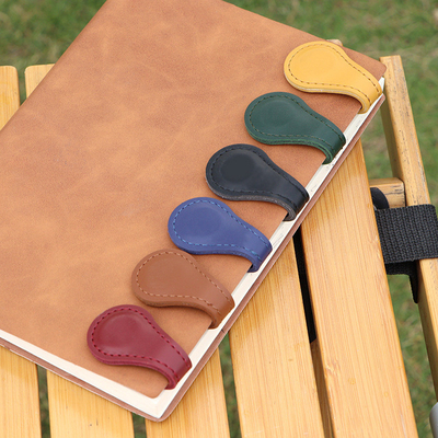 Impresión a color para gráficos 5 Marca de libros de cuero a color clip de mano de doble cara promoción