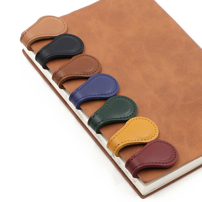 Impresión a color para gráficos 5 Marca de libros de cuero a color clip de mano de doble cara promoción