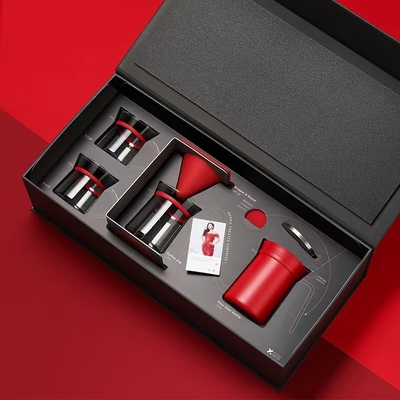 Caja de regalo de cafetera de café elaborada a mano de 6 piezas con técnicas de impresión por serigrafía