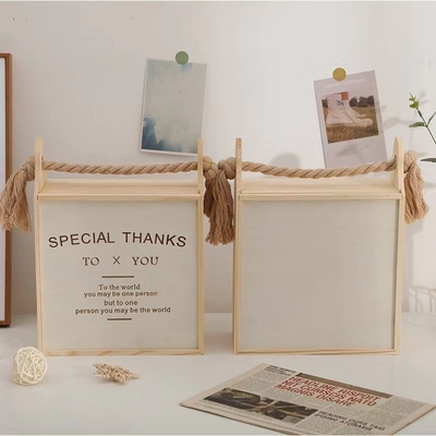 Novedad Regalos Fin Cesta De Madera Cuesta de Carga Con Cuerdas de Cáñamo Y Oportunidad de Graduación