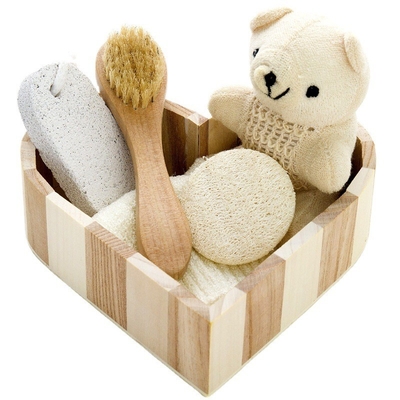 Artículo caliente para el año regalo de la espada conjunto y suministros de baño en la caja de regalos de ducha en forma de corazón