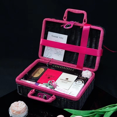 1 Impresión gráfica a color y productos de oficina Meihei Cesta de regalos de viñas entrelazadas