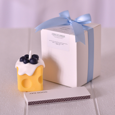 Estilo de piedra Queso lindo Aromaterapia vela Caja de regalo de mano para alegría de cumpleaños de las niñas