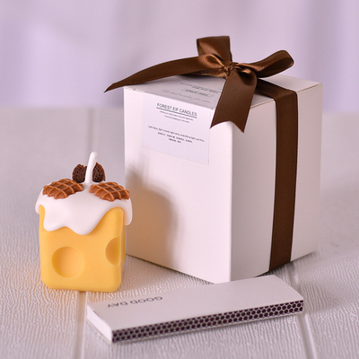Estilo de piedra Queso lindo Aromaterapia vela Caja de regalo de mano para alegría de cumpleaños de las niñas