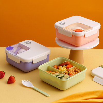 Organice sus comidas con estilo Caja de comidas de plástico cuadrada portátil para regalos para empleados