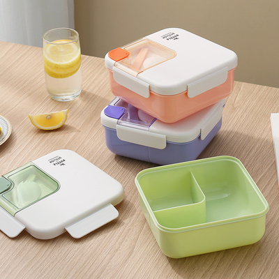 Organice sus comidas con estilo Caja de comidas de plástico cuadrada portátil para regalos para empleados