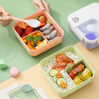 Organice sus comidas con estilo Caja de comidas de plástico cuadrada portátil para regalos para empleados