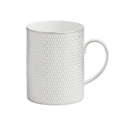 IM Crepúsculo de la Ciudad de la Perla Pluma Wedgwood Platino Geometría Taza conjunto conjunto para el evento de regalos