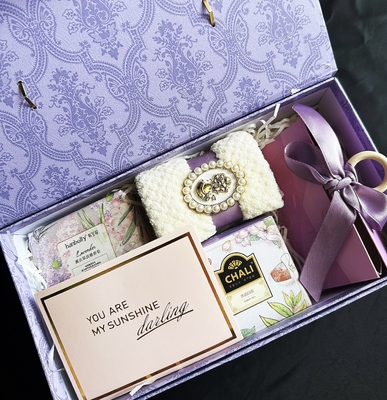 Conjunto exclusivo de regalos de boda Eco-amigable caja de caramelos de metal púrpura para los amantes de la automoción