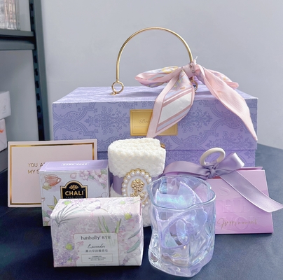 Conjunto exclusivo de regalos de boda Eco-amigable caja de caramelos de metal púrpura para los amantes de la automoción