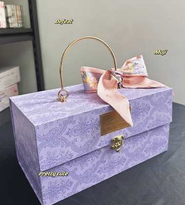 Conjunto exclusivo de regalos de boda Eco-amigable caja de caramelos de metal púrpura para los amantes de la automoción