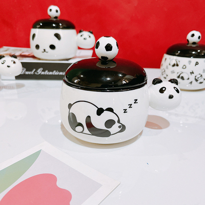 Técnicas de impresión de pantalla de seda para gráficos lindos Negro y blanco Chubby Mug B2B Regalo