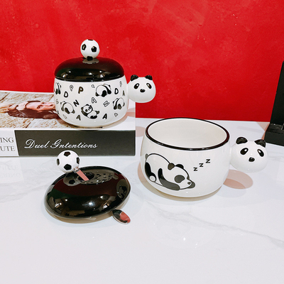 Técnicas de impresión de pantalla de seda para gráficos lindos Negro y blanco Chubby Mug B2B Regalo