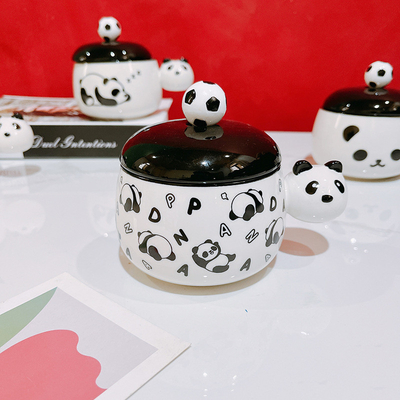Técnicas de impresión de pantalla de seda para gráficos lindos Negro y blanco Chubby Mug B2B Regalo