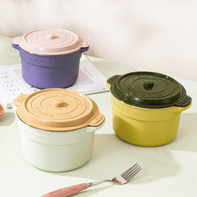 Beneficios para los empleados Caja de almuerzo de acero inoxidable 304 con taza de arroz con tapa y taza de sopa grande